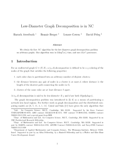Low-Diameter Graph Decomposition is in NC