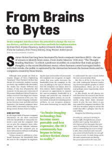 From Brains to Bytes s