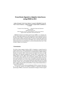 From Brain Signals to Adaptive Interfaces: using fNIRS in HCI