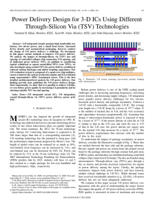 Power Delivery Design for 3-D ICs Using Different , Member, IEEE