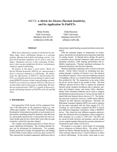 MET S and Its Application To FinFETs