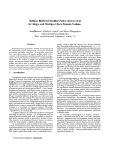 Optimal Buffered Routing Path Constructions and Tufts University, Medford, MA