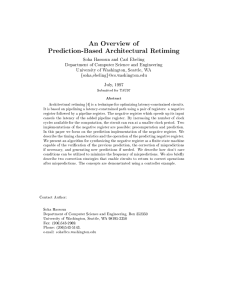 An Overview of Prediction-Based Architectural Retiming