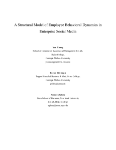 A Structural Model of Employee Behavioral Dynamics in Enterprise Social Media