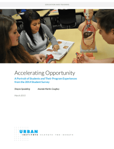 Accelerating Opportunity  A Portrait of Students and Their Program Experiences