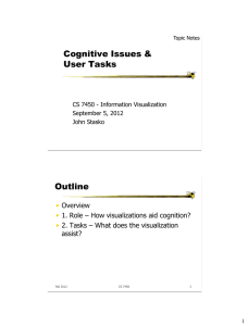 Cognitive Issues &amp; User Tasks Outline •