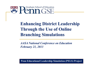 Enhancing District Leadership Through the Use of Online Branching Simulations