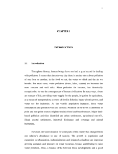1 Throughout  history,  human  beings  have ... with pollution. It seems that almost every day there is...
