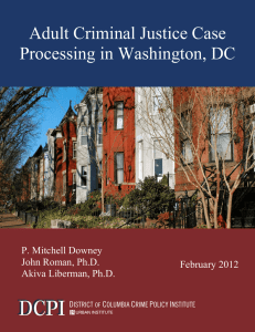 Adult Criminal Justice Case Processing in Washington, DC P. Mitchell Downey