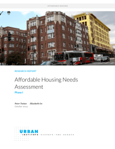 Affordable Housing Needs Assessment  Phase I