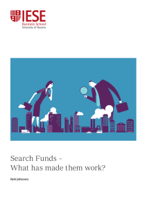 Search Funds – What has made them work? Rob Johnson