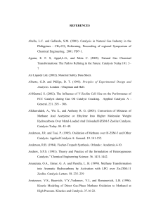 REFERENCES Abella, L.C. and Gallardo, S.M. (2001). Catalysis in Natural Gas... Philippines : CH -CO