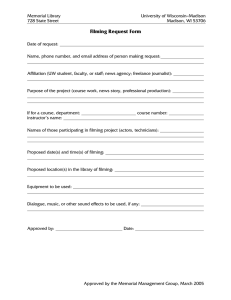 Filming Request Form