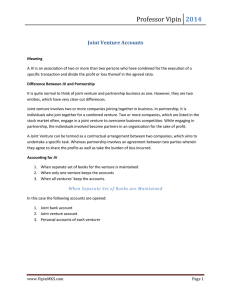 Professor Vipin 2014 Joint Venture Accounts