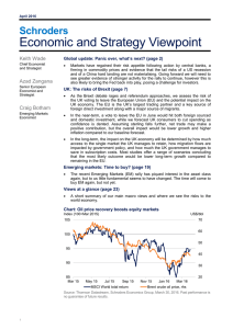 Economic and Strategy Viewpoint Schroders Keith Wade