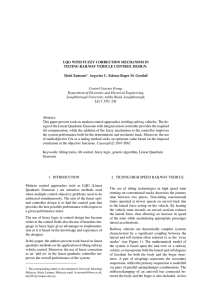 LQG WITH FUZZY CORRECTION MECHANISM IN TILTING RAILWAY VEHICLE CONTROL DESIGN.