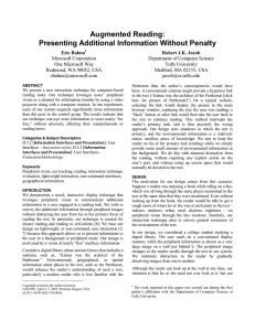 Augmented Reading: Presenting Additional Information Without Penalty