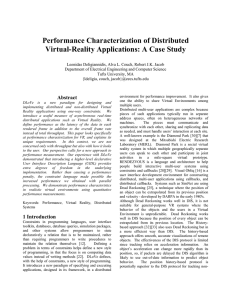 Performance Characterization of Distributed Virtual-Reality Applications: A Case Study
