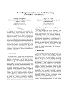 DLoVe: Using Constraints to Allow Parallel Processing in Multi-User Virtual Reality