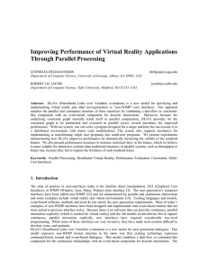 Improving Performance of Virtual Reality Applications Through Parallel Processing