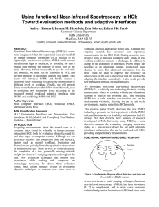 Using functional Near-Infrared Spectroscopy in HCI: Tufts University