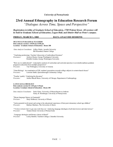 23rd Annual Ethnography in Education Research Forum