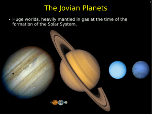 The Jovian Planets formation of the Solar System. 1