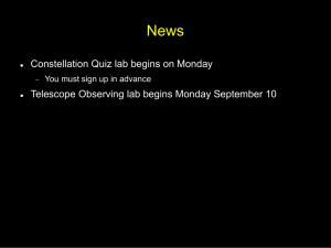 News Constellation Quiz lab begins on Monday