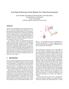 Line-Based Structure From Motion for Urban Environments