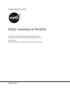 Safety Assurance in NextGen  NASA/CR–2012-217553