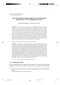 LINE BALANCING IMPROVEMENT IN THE WELDING CHIN WEN KHEONG