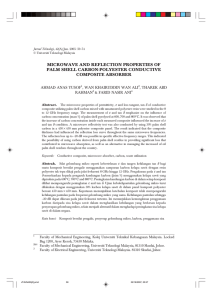 MICROWAVE AND REFLECTION PROPERTIES OF PALM SHELL CARBON-POLYESTER CONDUCTIVE COMPOSITE ABSORBER