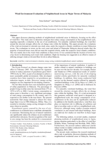 Wind Environment Evaluation of Neighborhood Areas in Major Towns of... Tetsu Kubota* and Supian Ahmad