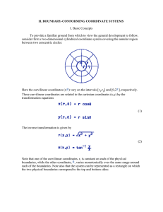 II. BOUNDARY-CONFORMING COORDINATE SYSTEMS 1. Basic Concepts