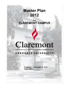 Master Plan 2012 CLAREMONT CAMPUS