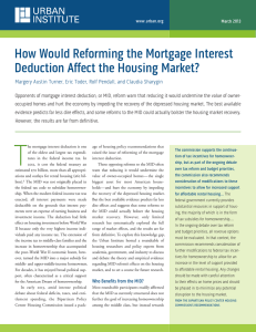 how Would reforming the mortgage interest deduction affect the housing market?