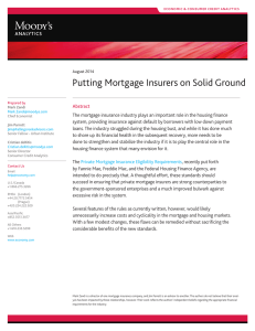 Putting Mortgage Insurers on Solid Ground ANALYSIS ��