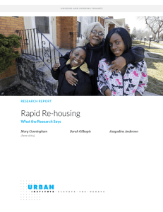 Rapid Re-housing  What the Research Says