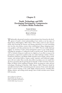 Chapter X Youth, Technology, and DIY: Developing Participatory Competencies in Creative Media Production