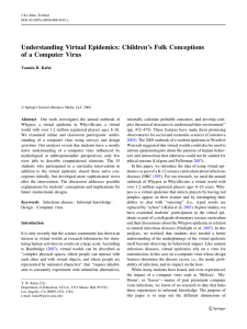 Understanding Virtual Epidemics: Children’s Folk Conceptions of a Computer Virus