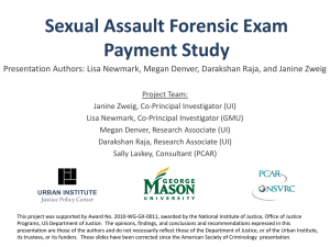 Sexual Assault Forensic Exam Payment Study
