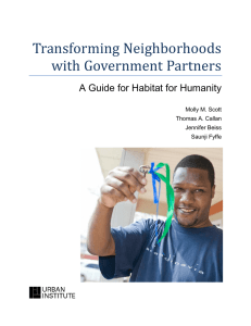 Transforming Neighborhoods  A Guide for Habitat for Humanity Molly M. Scott