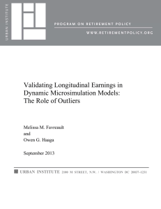 Validating Longitudinal Earnings in Dynamic Microsimulation Models: The Role of Outliers