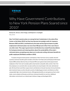 Why Have Government Contributions to New York Pension Plans Soared since 2010?