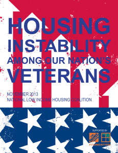 HOUSING VETERANS INSTABILITY AMONG OUR NATION’S