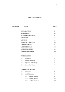 vii TABLE OF CONTENT CHAPTER