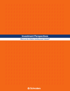 Investment Perspectives What are the infl ation beating asset classes?