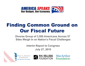 Finding Common Ground on Our Fiscal Future