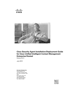 Cisco Security Agent Installation/Deployment Guide for Cisco Unified Intelligent Contact Management Enterprise/Hosted