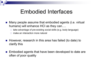 Embodied Interfaces